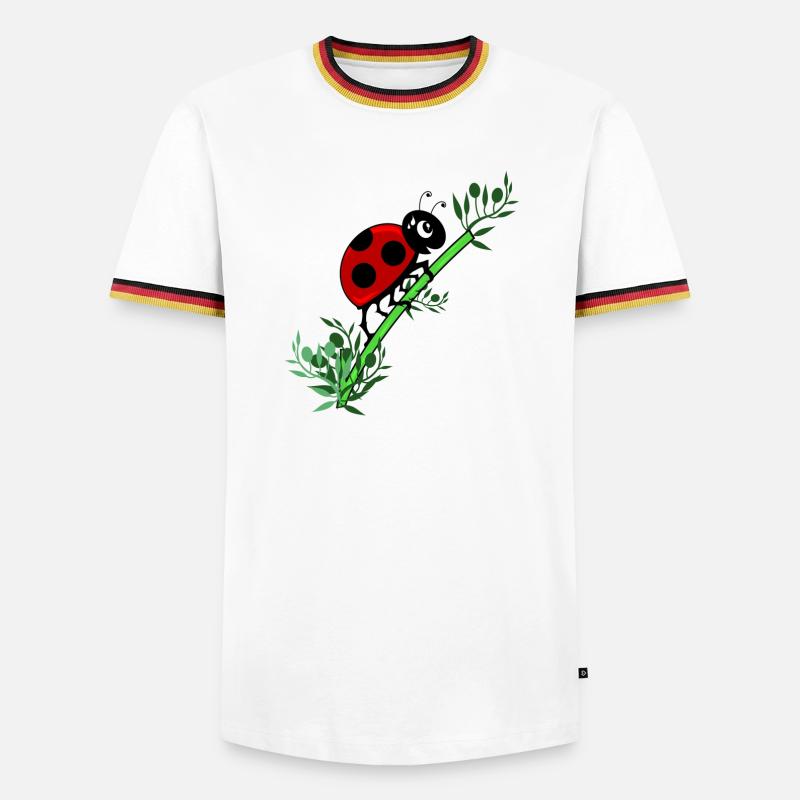 Ladybug botany - Men's Ringer Shirt - white/tricolour