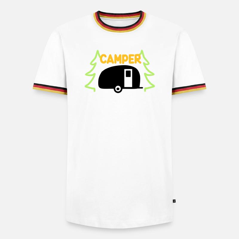 Camper - ready for vacation - Men's Ringer Shirt - white/tricolour