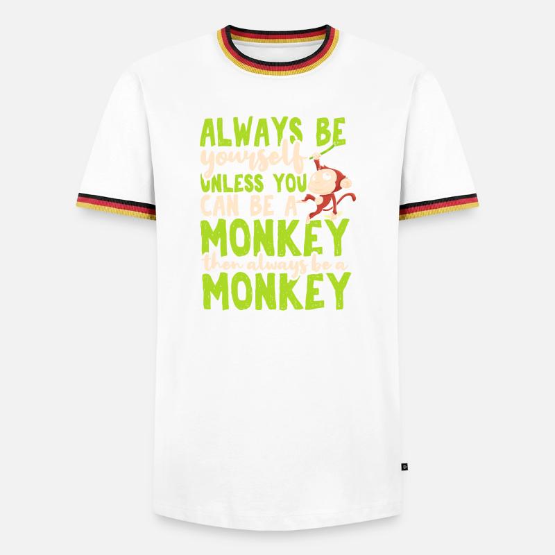 Monkey - Men's Ringer Shirt - white/tricolour