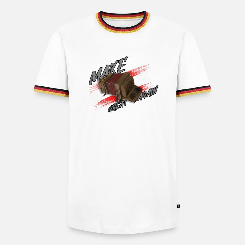 MAKE Quetschn GREAT AGAIN | ZiachON! - Männer Kontrast-T-Shirt - Weiß/Dreifarbig
