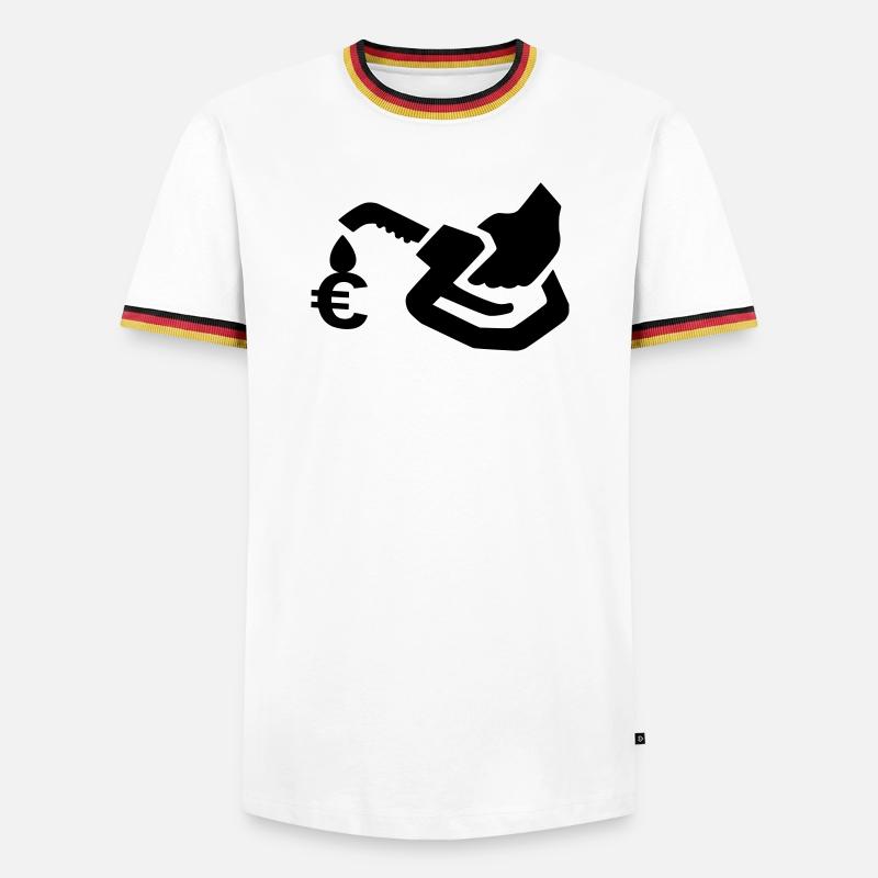 gas pump - Men's Ringer Shirt - white/tricolour