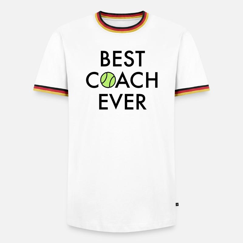 Best coach ever - Men's Ringer Shirt - white/tricolour