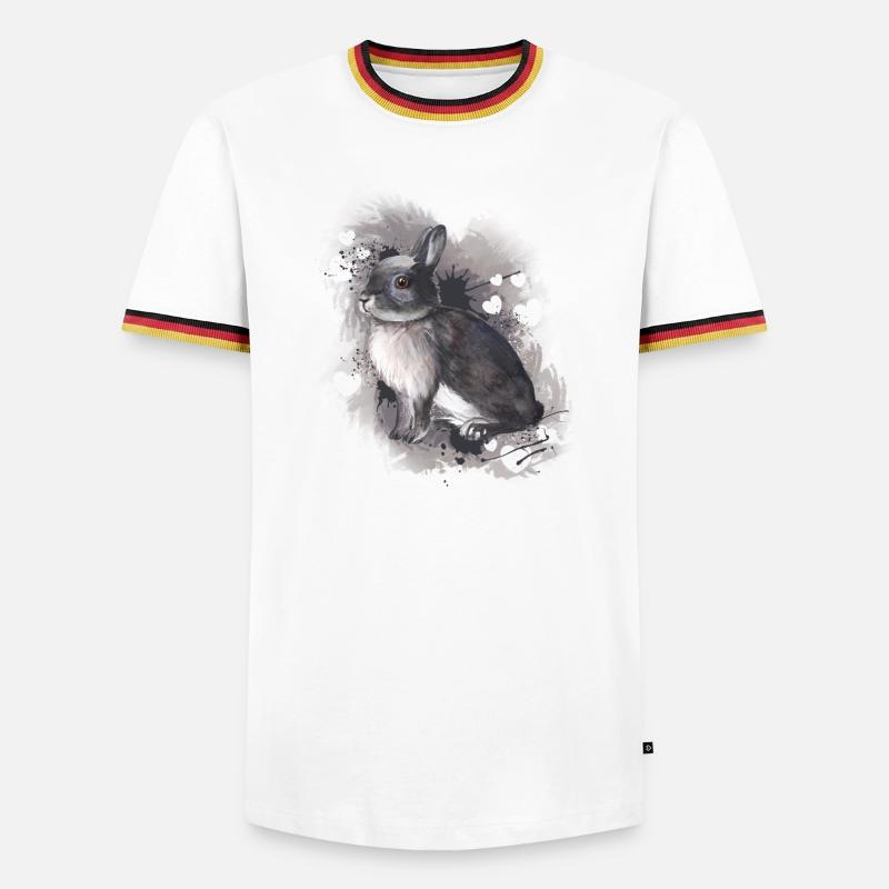 Rabbit - Men's Ringer Shirt - white/tricolour