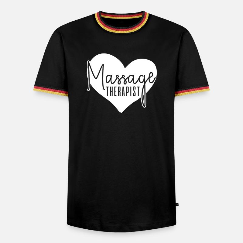 Massagetherapeut Massagetherapie - Männer Kontrast-T-Shirt - Schwarz/Dreifarbig