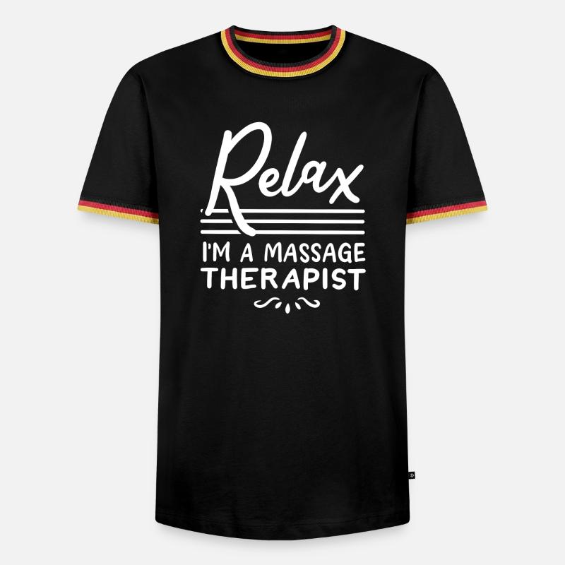 Massagetherapeut Massagetherapie - Männer Kontrast-T-Shirt - Schwarz/Dreifarbig