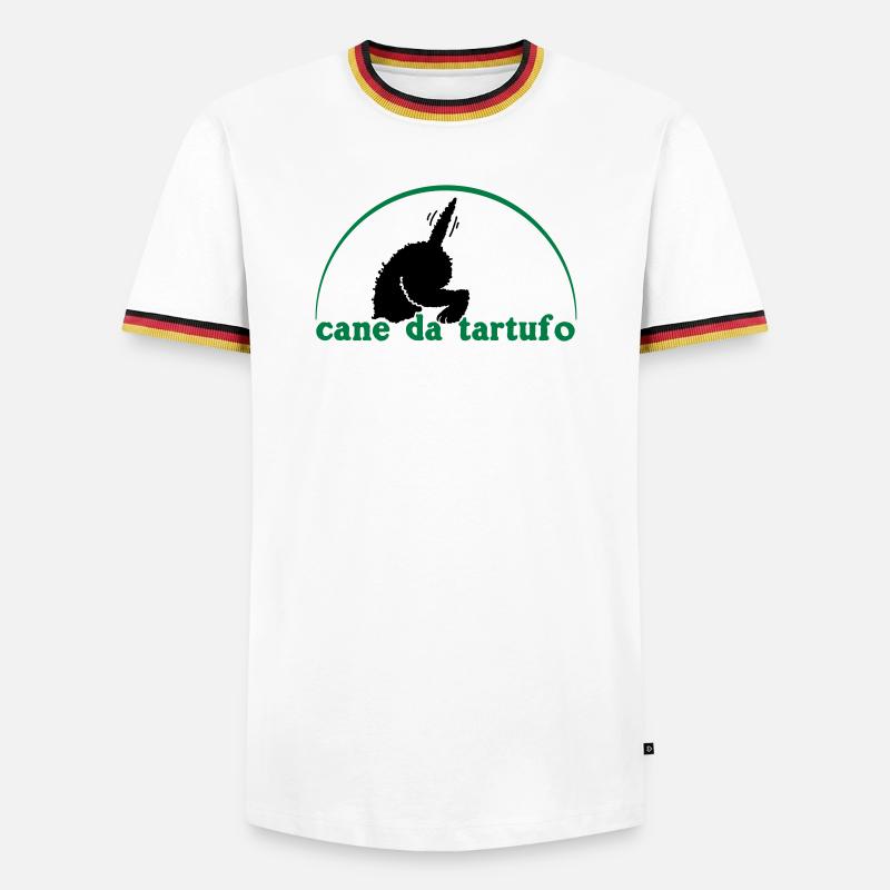 Trüffel6 2 - Männer Kontrast-T-Shirt - Weiß/Dreifarbig