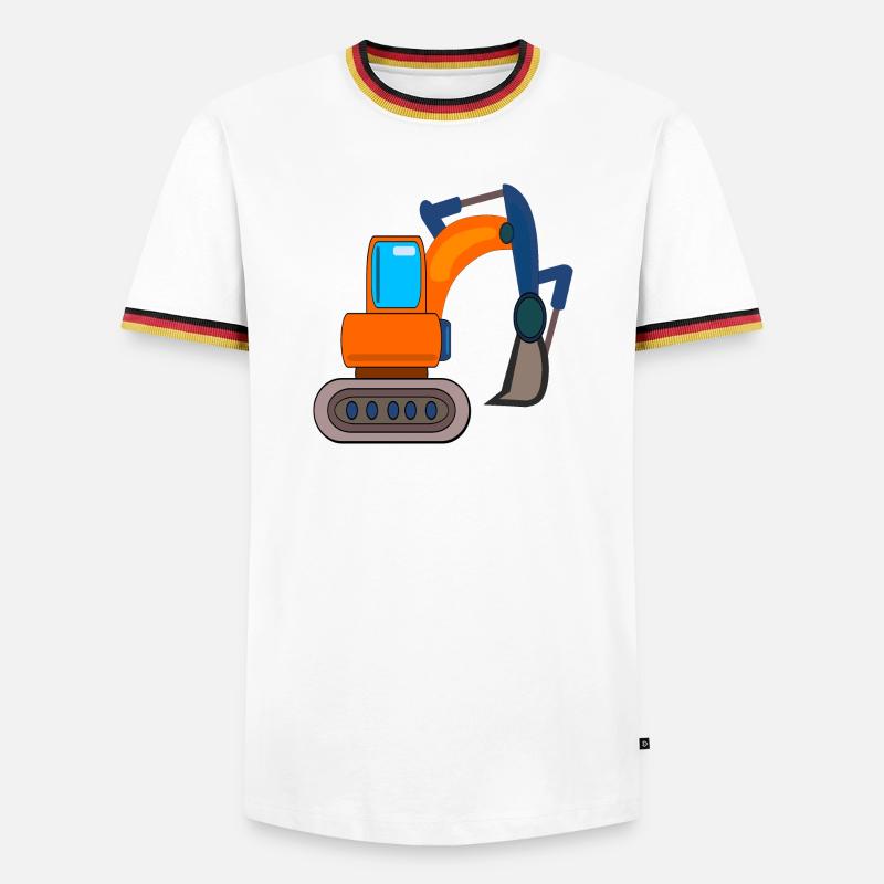 BAUSTELLE BAGGER KINDER BAGGERN - Männer Kontrast-T-Shirt - Weiß/Dreifarbig