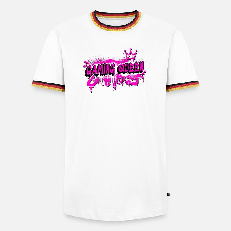 Gaming Queen Graffiti Design - Men's Ringer Shirt - white/tricolour