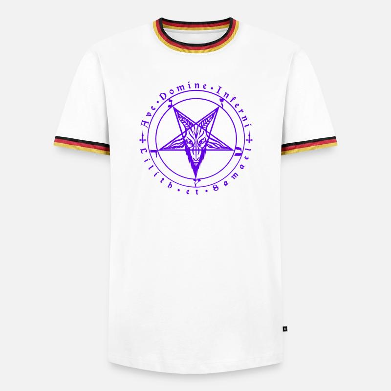 Baphomet Sigil - Men's Ringer Shirt - white/tricolour