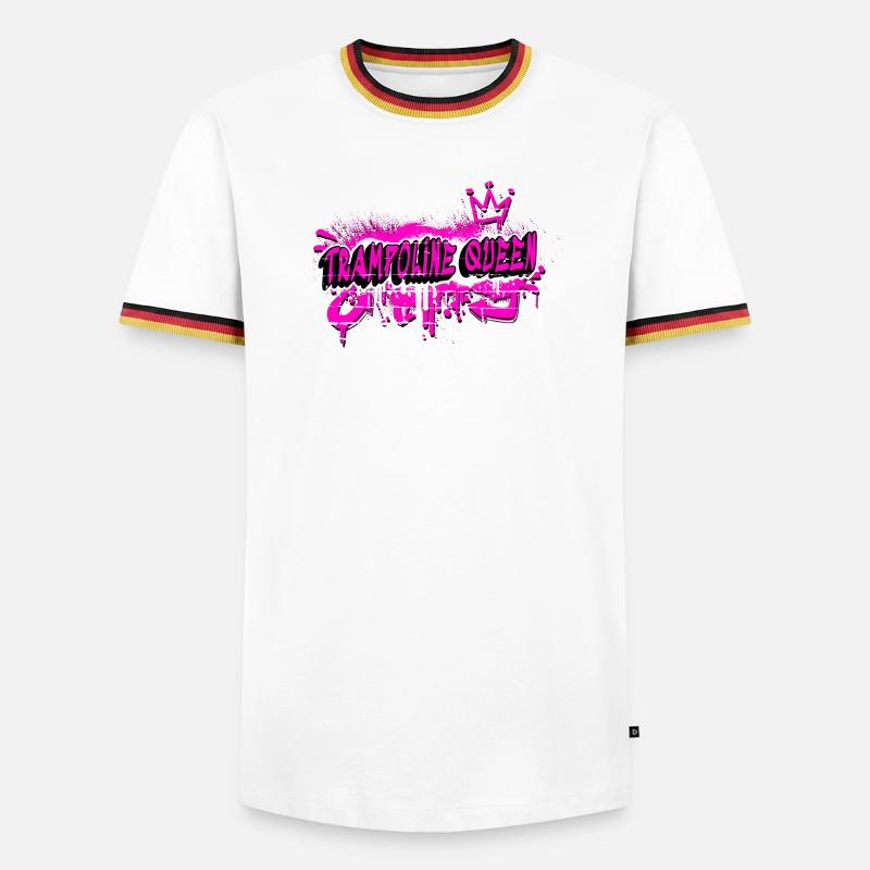 Trampoline graffiti queen design - Men's Ringer Shirt - white/tricolour