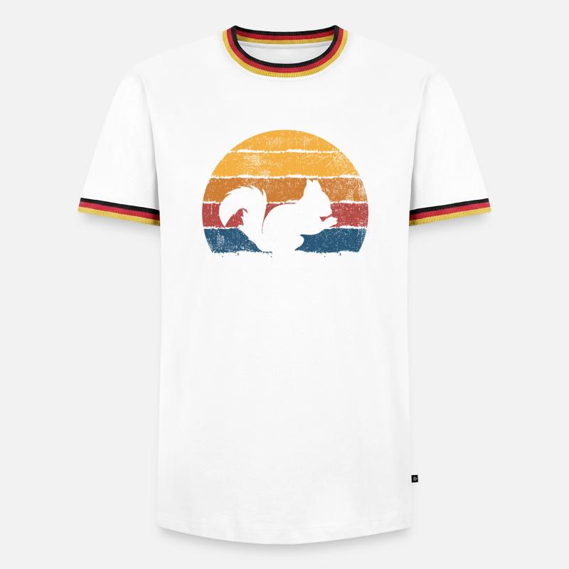 Eichhörnchen - Männer Kontrast-T-Shirt - Weiß/Dreifarbig