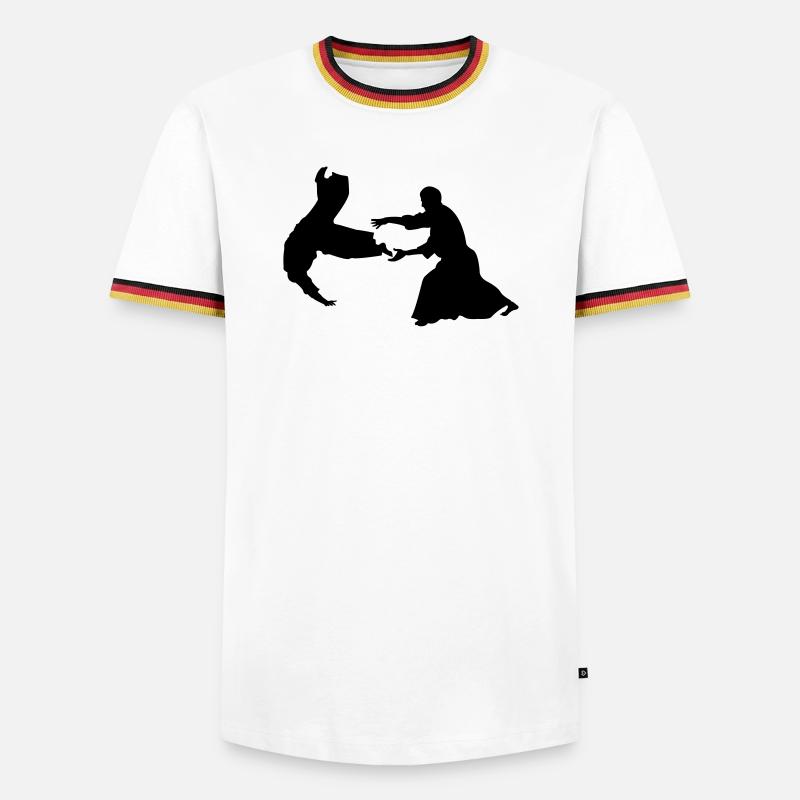 Aikido throw - Men's Ringer Shirt - white/tricolour
