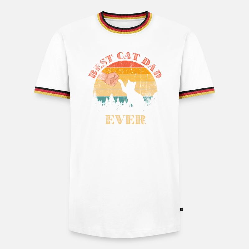 First Cat Dad Ever - Men's Ringer Shirt - black/tricolour