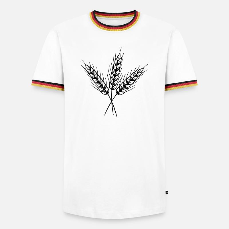 Three fine grain stalks - Men's Ringer Shirt - white/tricolour