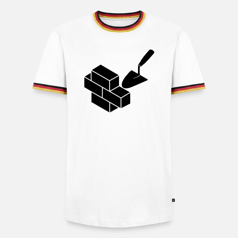 Logo for bricklayer - Men's Ringer Shirt - white/tricolour