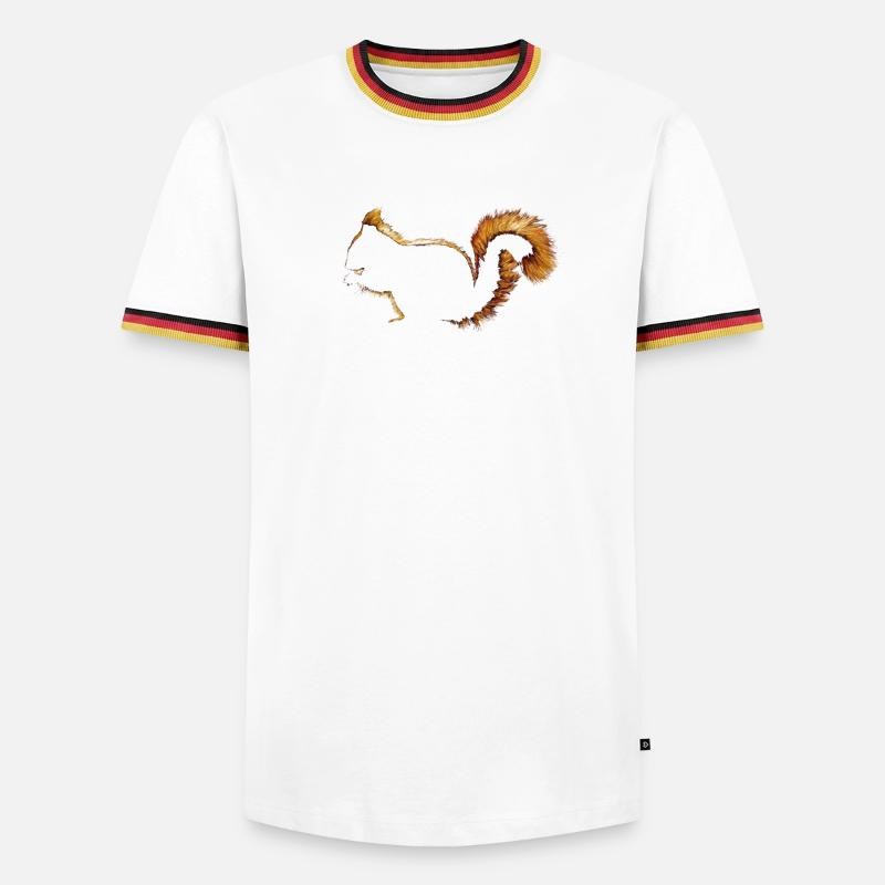 Eichhörnchen - Männer Kontrast-T-Shirt - Weiß/Dreifarbig