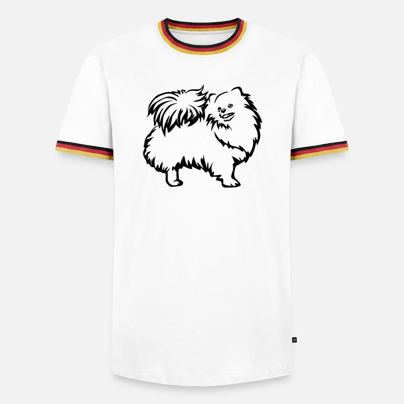 Dwarf spitz - Men's Ringer Shirt - white/tricolour