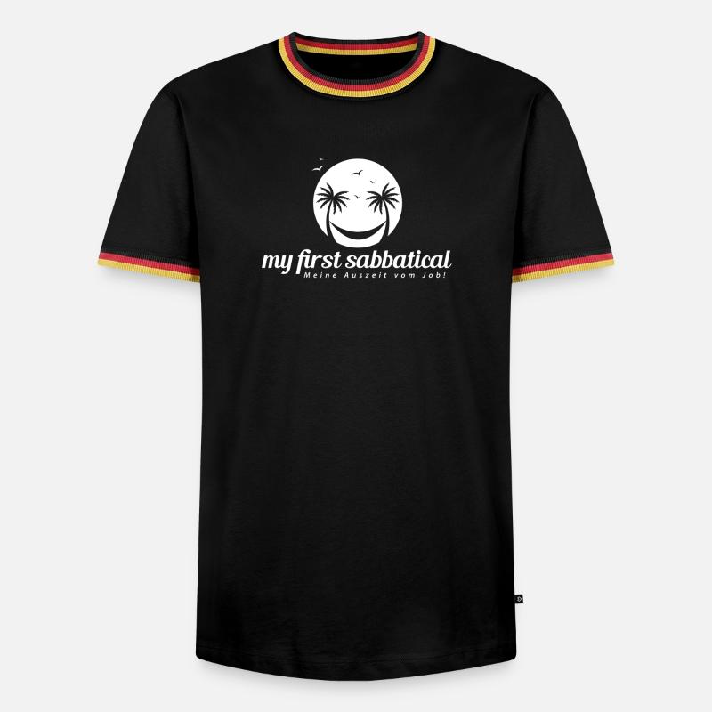 my first sabbatical - Männer Kontrast-T-Shirt - Schwarz/Dreifarbig
