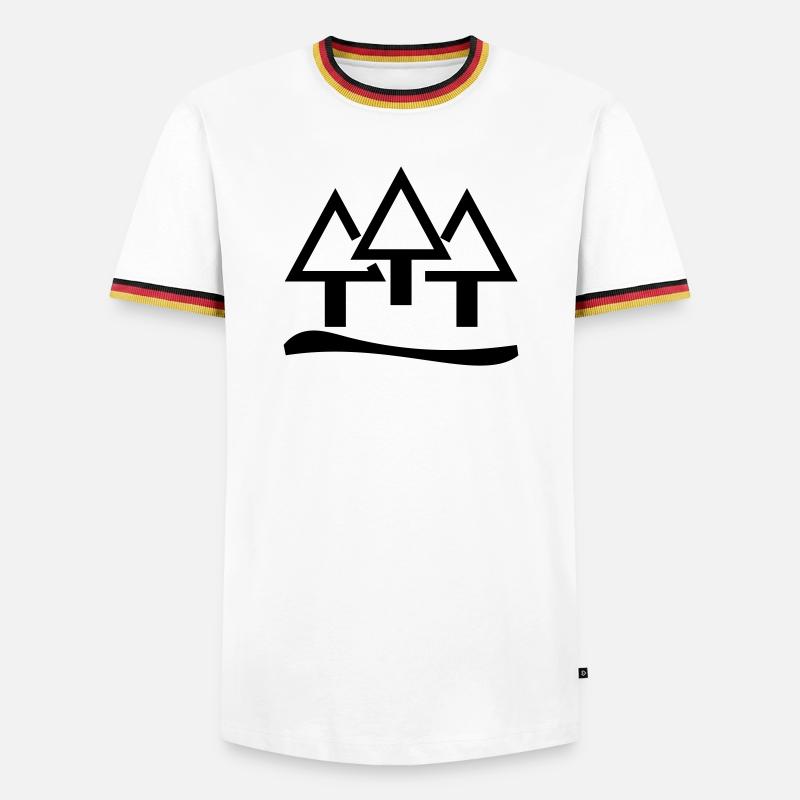 Waldkind - Men's Ringer Shirt - white/tricolour