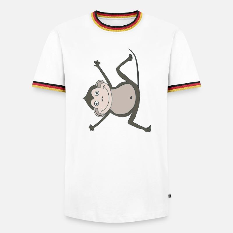 monkey funny - Men's Ringer Shirt - white/tricolour
