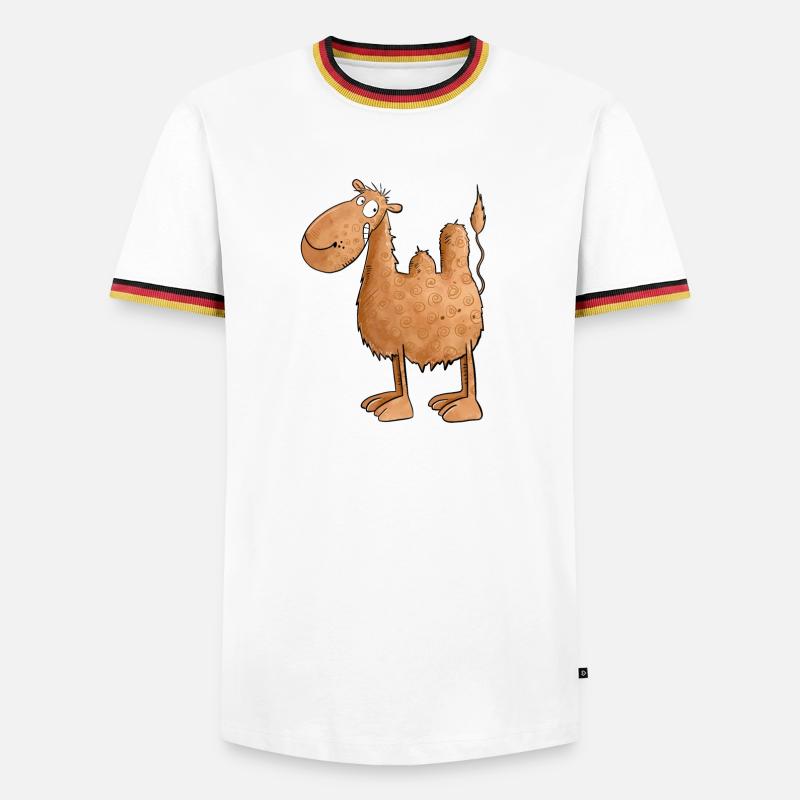 Drolliges Kamel I Tiere - Men's Ringer Shirt - white/tricolour