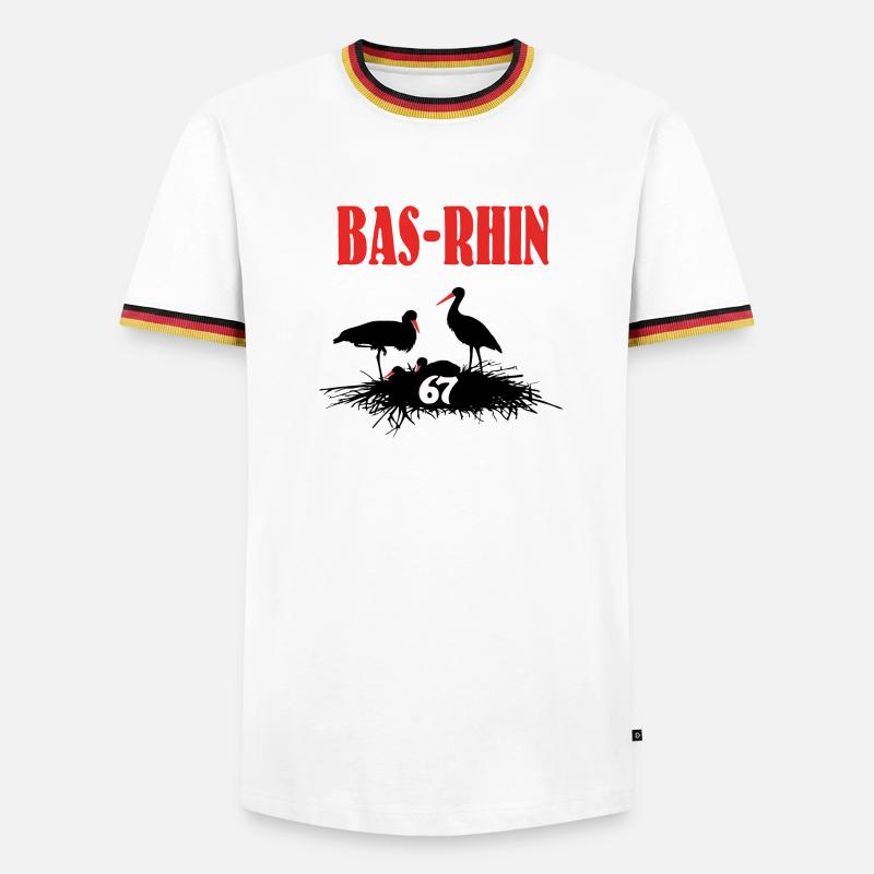 Bas-Rhin - Men's Ringer Shirt - white/tricolour