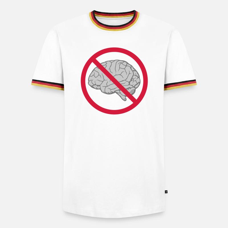 Brain Forbidden Shield - Men's Ringer Shirt - white/tricolour