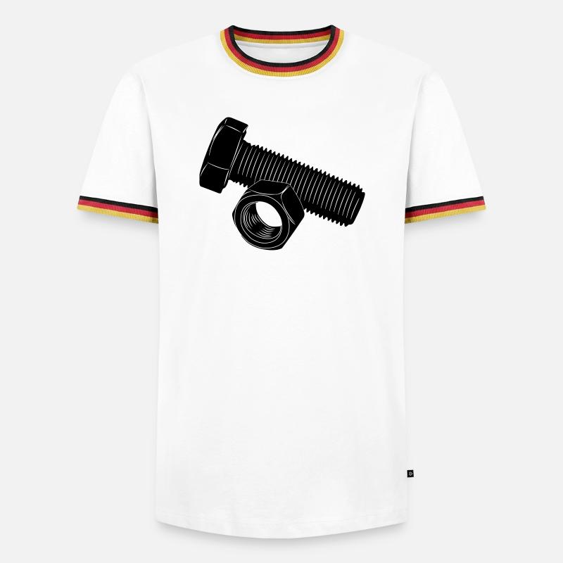 Bolt and nut - Men's Ringer Shirt - white/tricolour