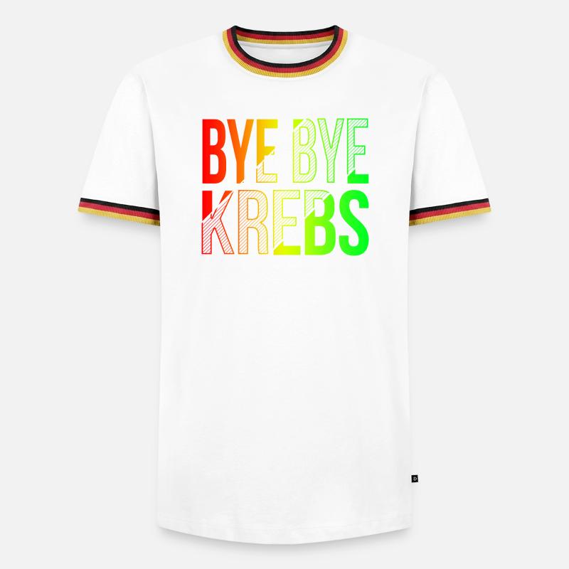 Bye Bye Kreps Regenbogen Design - Männer Kontrast-T-Shirt - Weiß/Dreifarbig