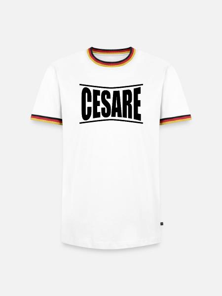 Cesare t-shirt gift idea - Men's Ringer Shirt - white/tricolour