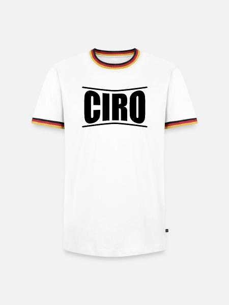 t-shirt Ciro t-shirt gift idea - Men's Ringer Shirt - white/tricolour