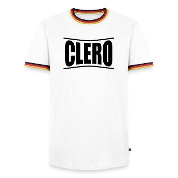 T-Shirt Kleriker T-Shirt Geschenkidee - Männer Kontrast-T-Shirt - Weiß/Dreifarbig - Vorne - AI Model Female 172 light (172cm) & AI Model Male 185 light (185cm)