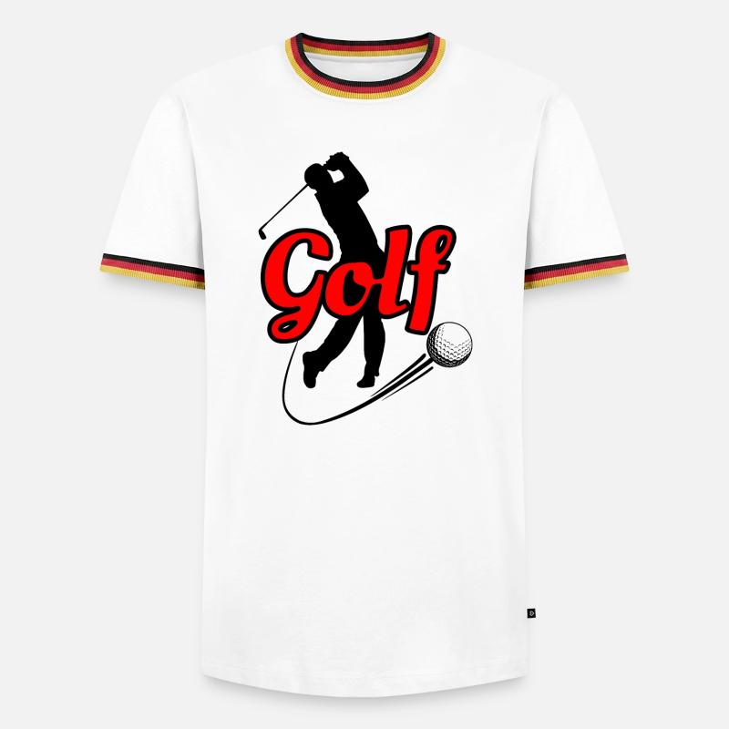 Golf 4 - Männer Kontrast-T-Shirt - Weiß/Dreifarbig