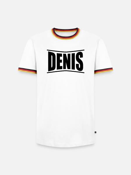 Denis t-shirt gift idea - Men's Ringer Shirt - white/tricolour