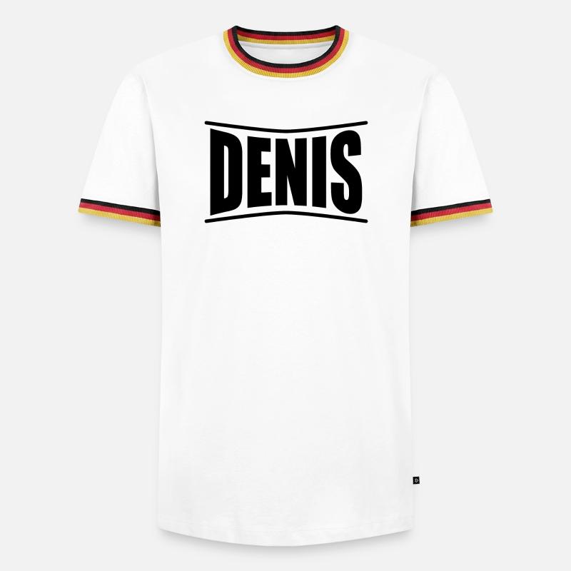 Denis t-shirt gift idea - Men's Ringer Shirt - white/tricolour