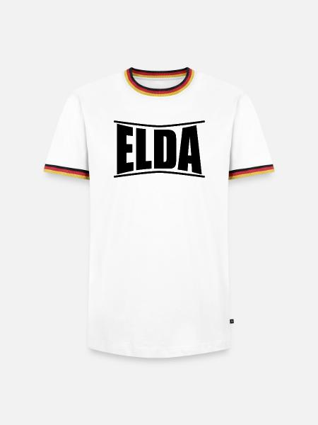 Elda t-shirt idée cadeau - T-shirt contrasté Homme - blanc/tricolore