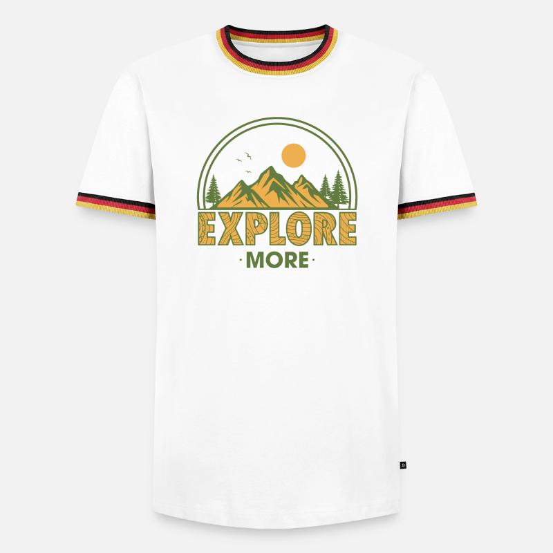 Explore More - Men's Ringer Shirt - white/tricolour