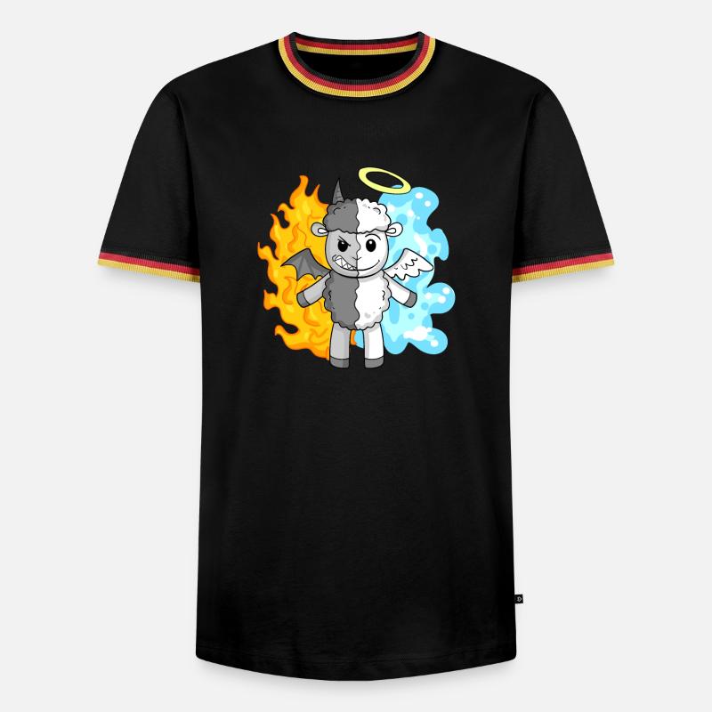 Sheep - Angels and Devils - Men's Ringer Shirt - black/tricolour