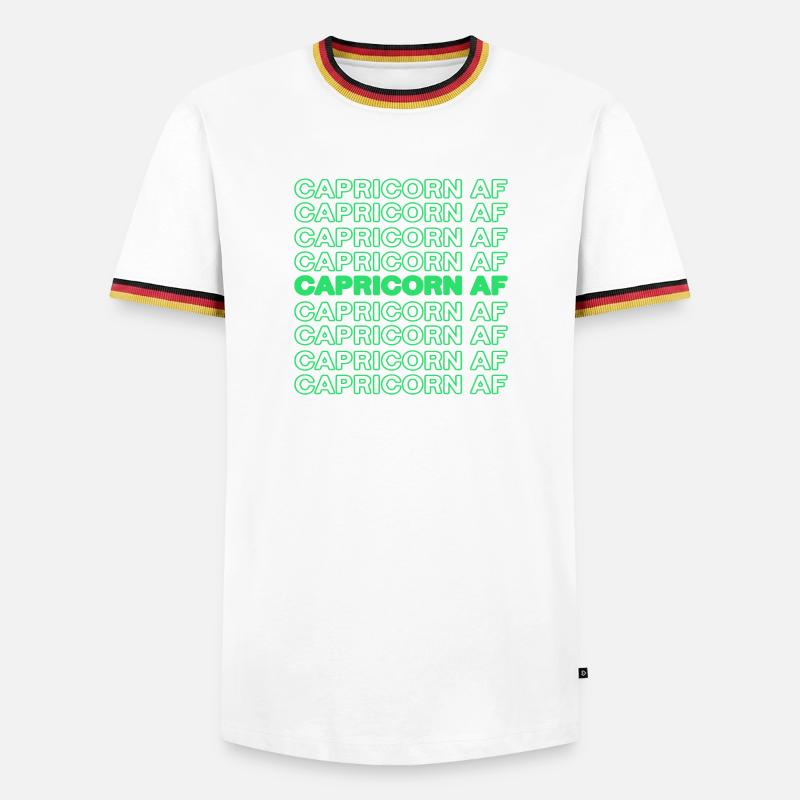 Tierkreiszeichen Steinbock Statement Aberglaube - Männer Kontrast-T-Shirt - Weiß/Dreifarbig