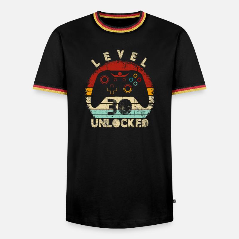 Level Unlocked Controller Retro - Men's Ringer Shirt - black/tricolour