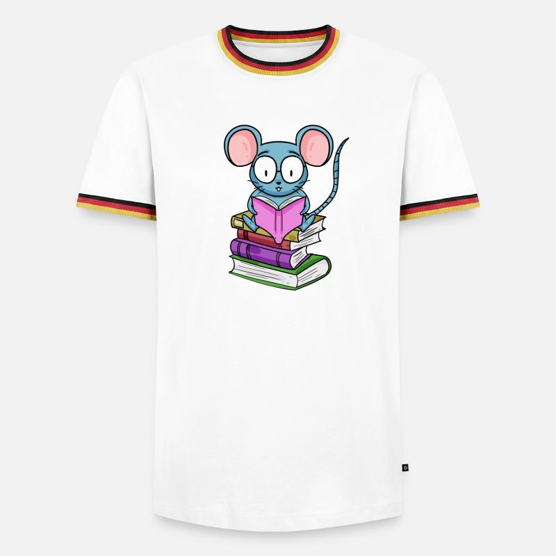Read Book Books Reader Gift - Men's Ringer Shirt - white/tricolour