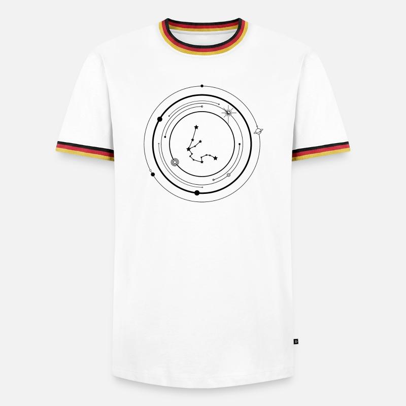 Starburst-Punkt-Sternbild - Männer Kontrast-T-Shirt - Weiß/Dreifarbig