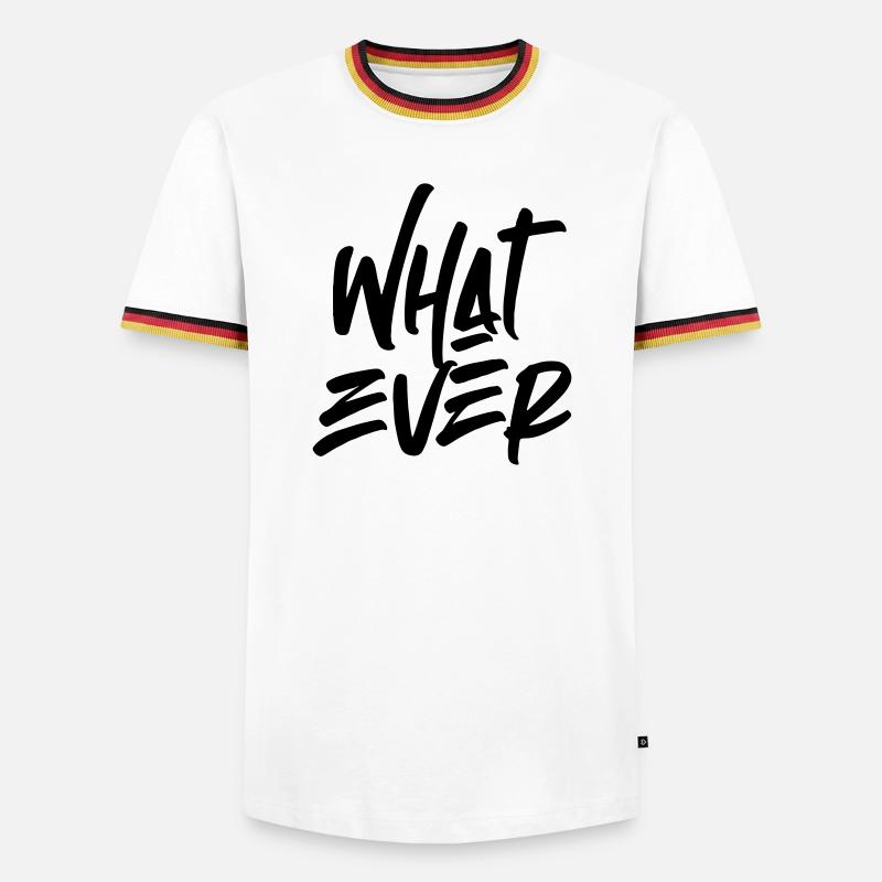 Whatever - Men's Ringer Shirt - white/tricolour