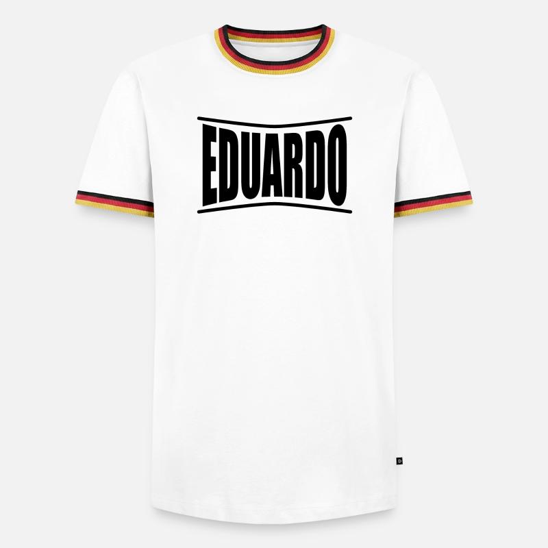 T-Shirt Edoardo T-Shirt Geschenkidee - Männer Kontrast-T-Shirt - Weiß/Dreifarbig