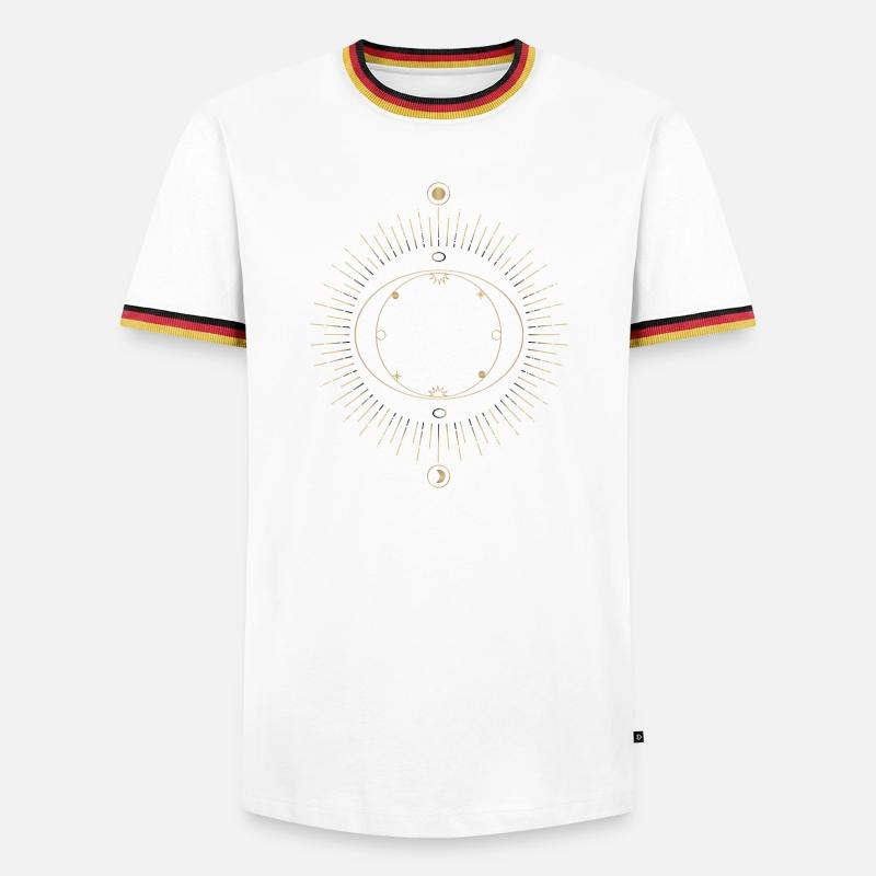 Sun Ring Circuit Design - Men's Ringer Shirt - white/tricolour