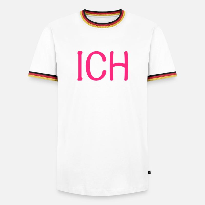 Ich Dein Weihnachtsgeschenk - Männer Kontrast-T-Shirt - Weiß/Dreifarbig