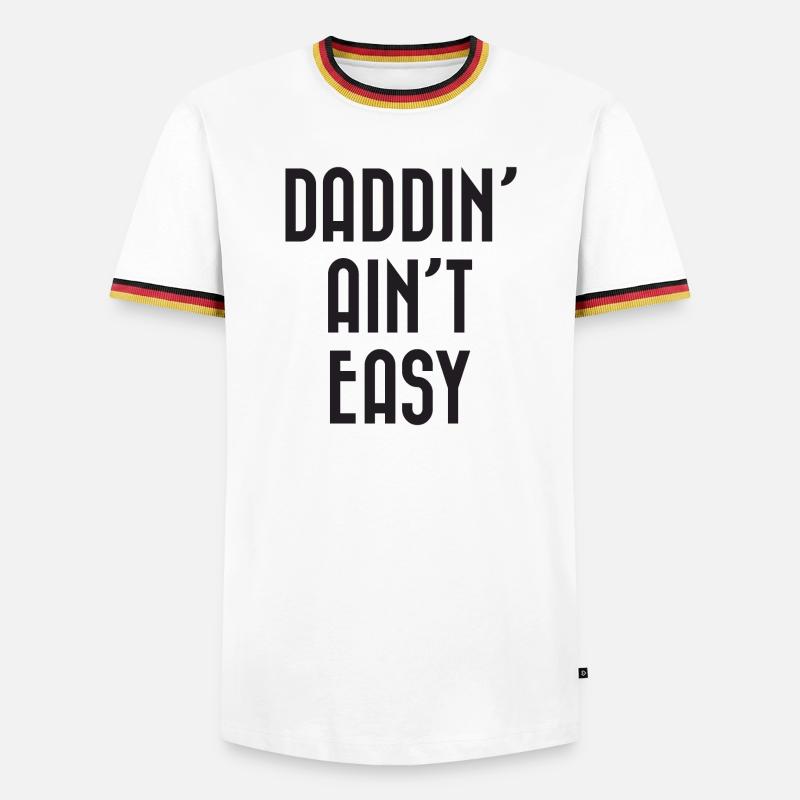 Daddin' Ain't Easy - Men's Ringer Shirt - white/tricolour