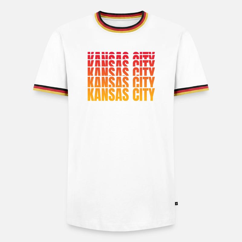 Kansas City Gradient Sequence - Men's Ringer Shirt - white/tricolour