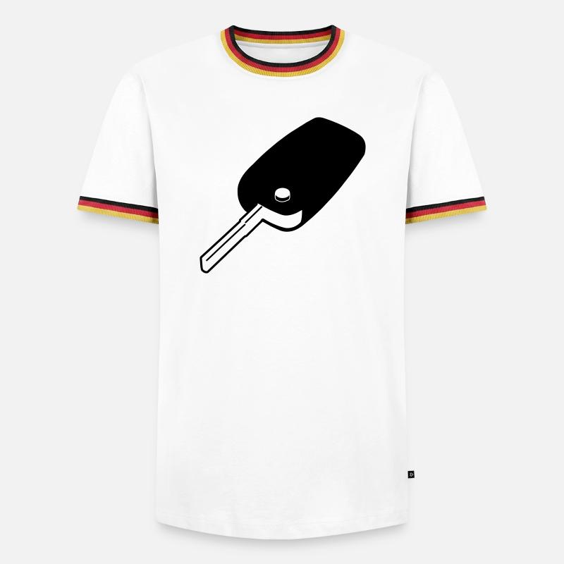 Car Key Driving Instructor - Men's Ringer Shirt - white/tricolour