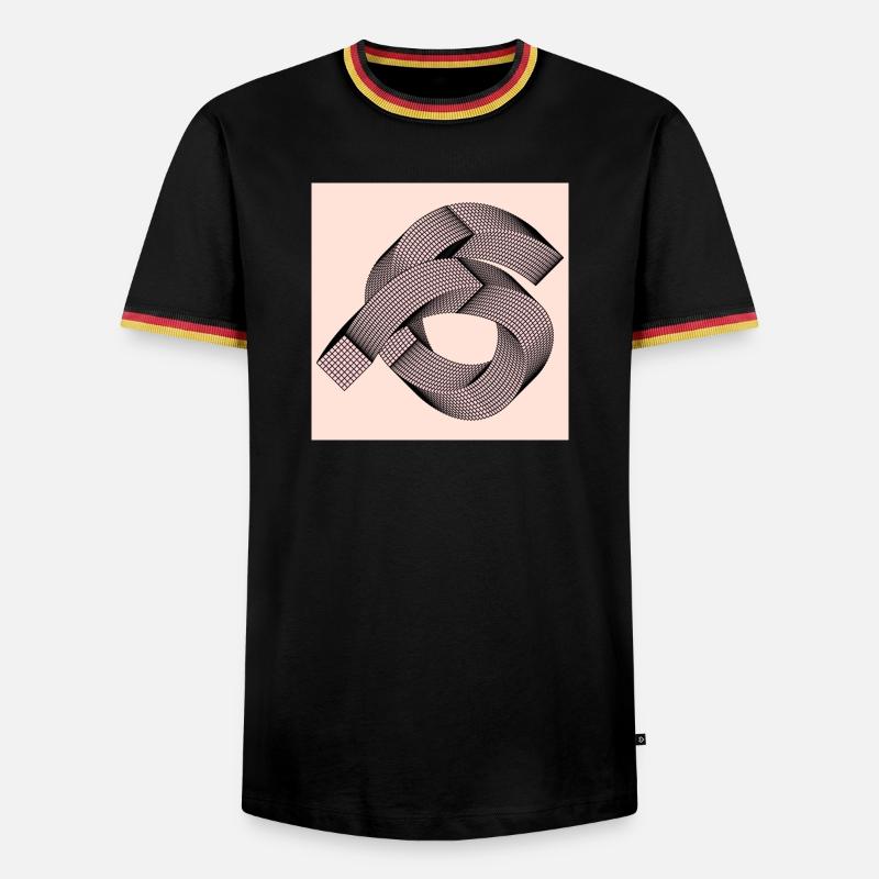 Graphic pattern - Men's Ringer Shirt - black/tricolour